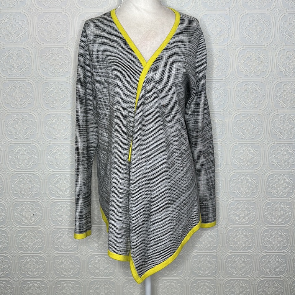 THML | Anthropologie Black, White, & Gray Knit Waterfront Cardigan